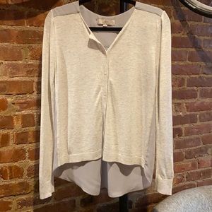 LOFT mixed media shirt